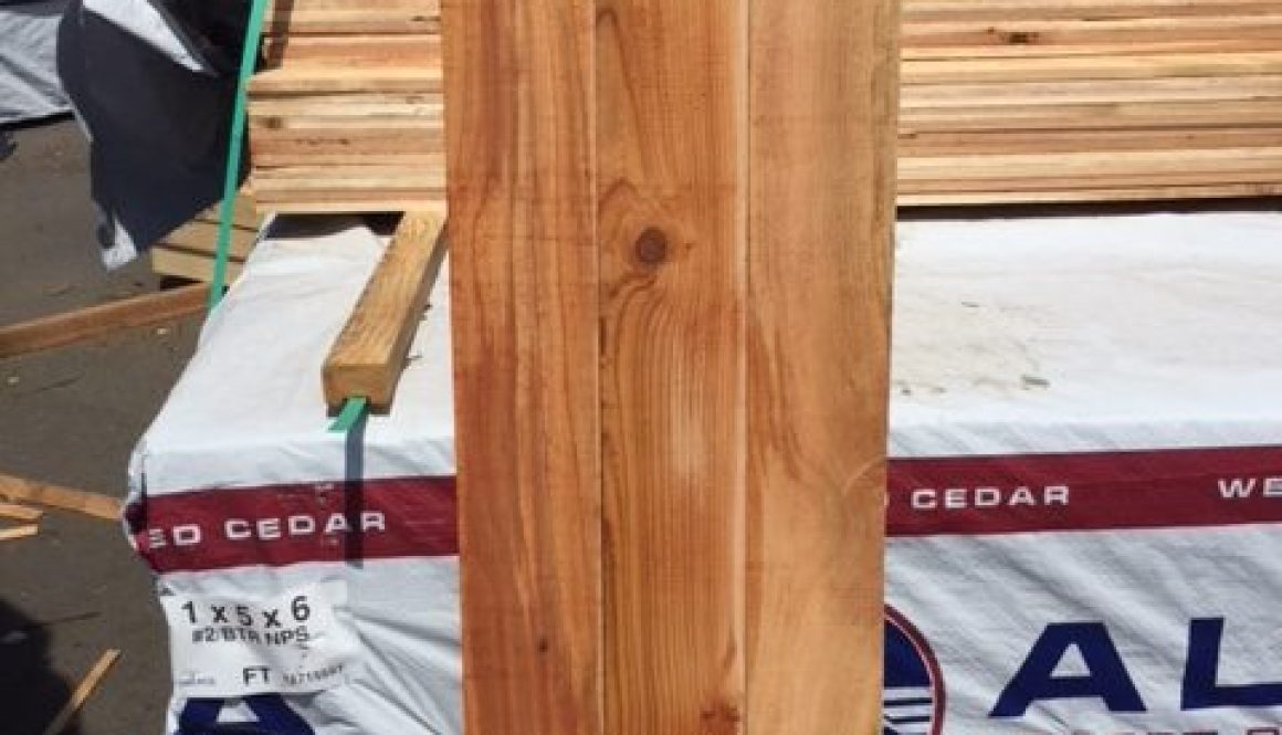 1x5"-6' #2 Cedar Fence Board