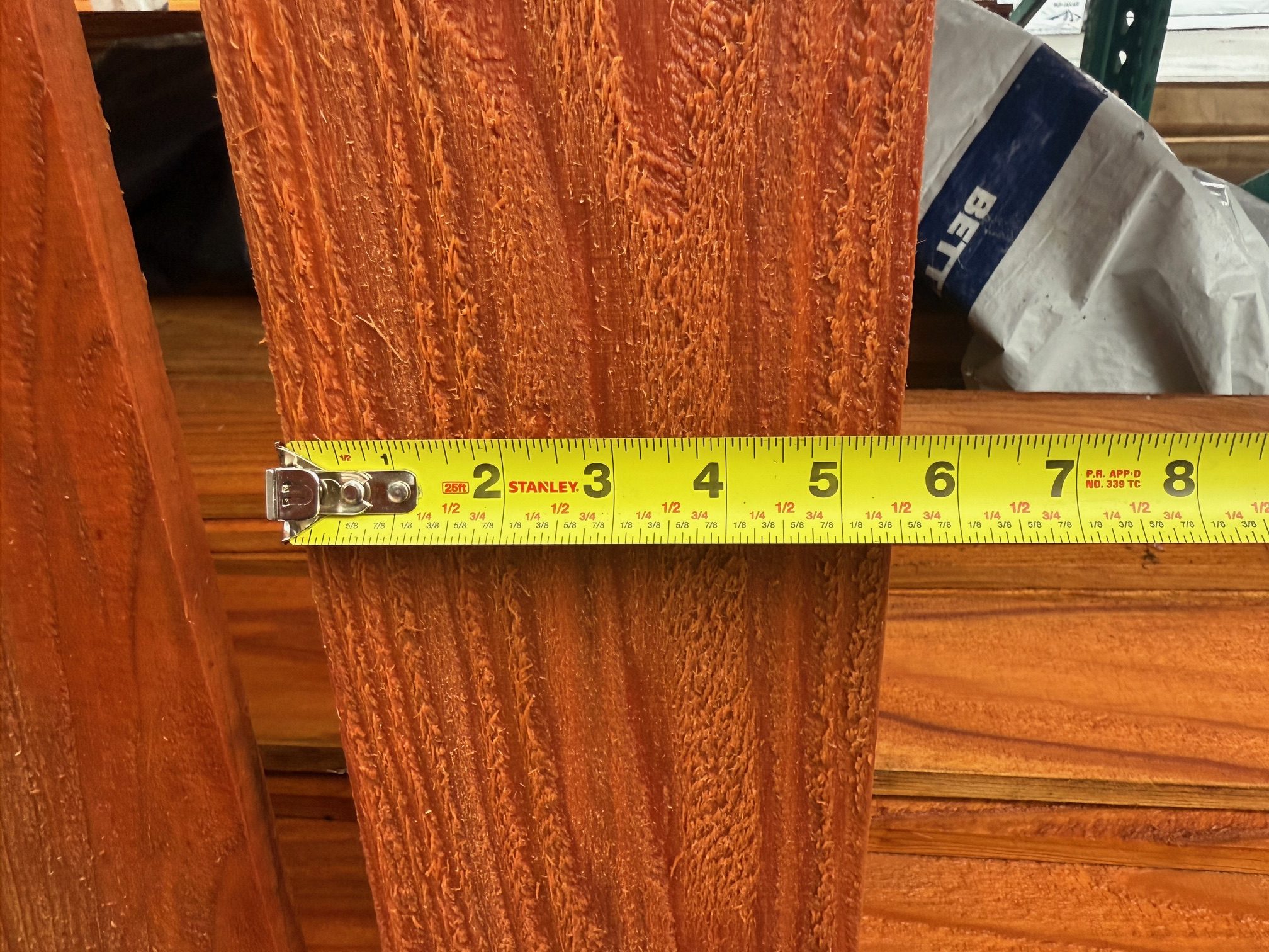 1x5 1/2"- 4' Clear Western Red Cedar Fence Board - Image 4