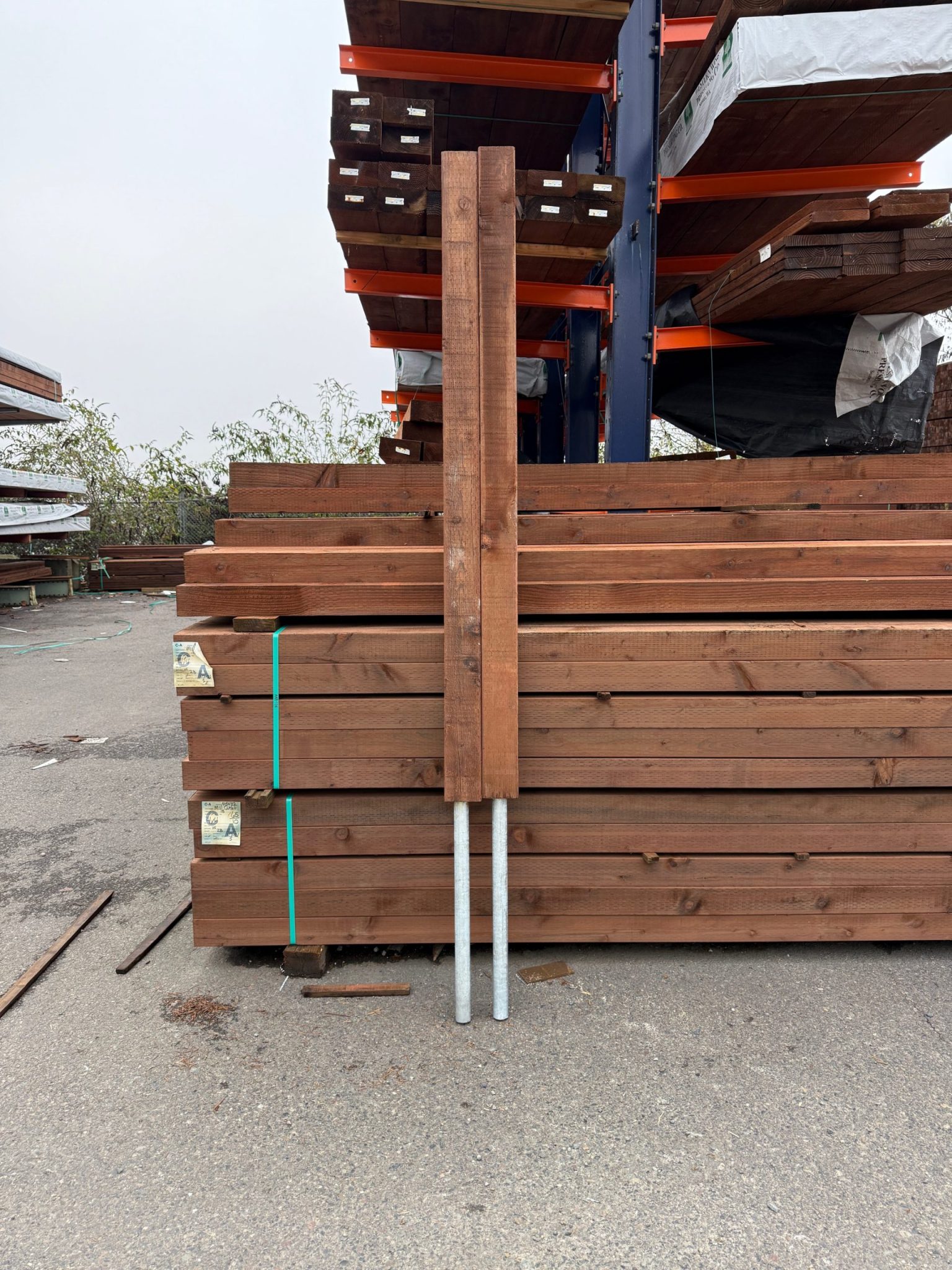 414 Rope Posts Jumbo 4×4 Post on Pipe – Mill Outlet Lumber