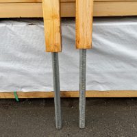 Alaskan Yellow Cedar 8' Post On Pipe - Smooth Finish