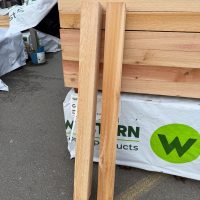 4x4 #2 Appearance Grade Knotty, Rough Western Red Cedar 4' & 6'