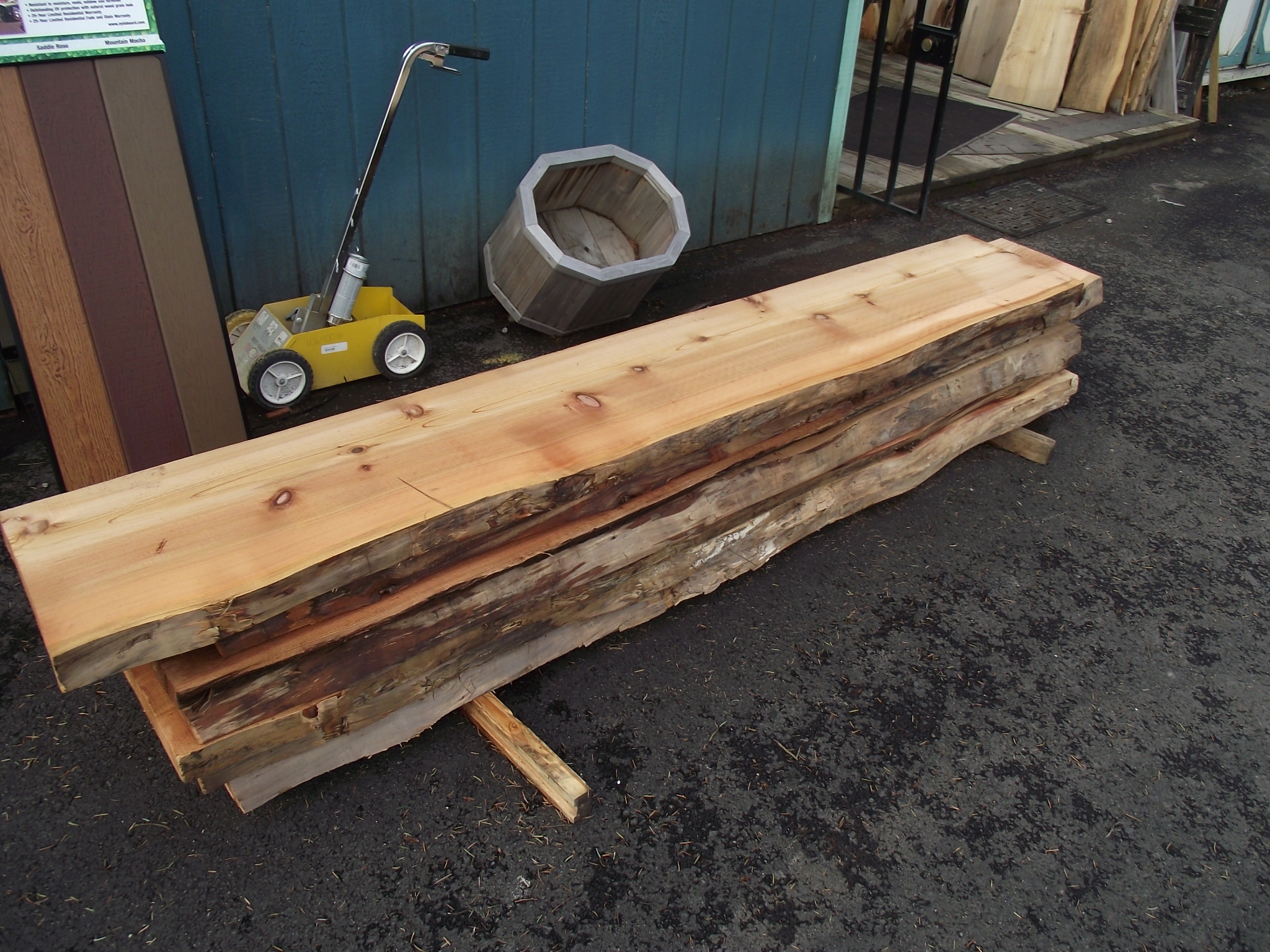 3-12ft Cedar Slabs FINISHED Ready to Install Red Cedar Bar Top Slabs With  Resin Any Size 